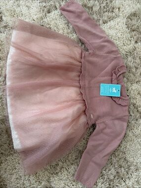 Mayoral 18M Mauve Pink Tulle Knit Baby Dress
